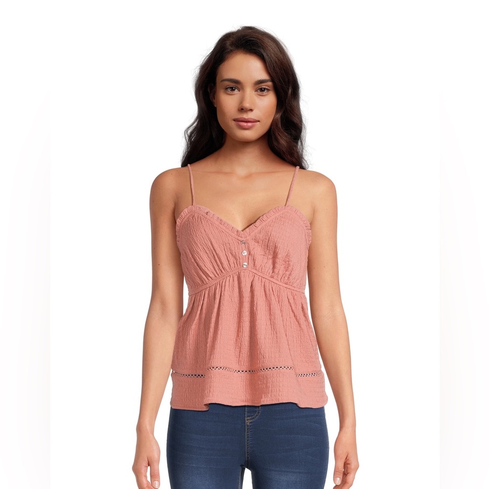 No Boundaries Textured Babydoll Top